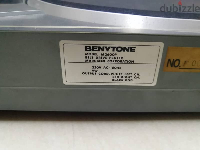 Benytone M2600P belt drive turntable working but need new needle 8