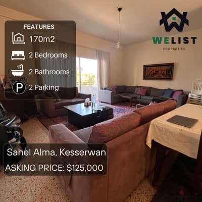 170sqm Apartment for sale in Sahel Alma - Jounieh  REF: MA24DSSA170125