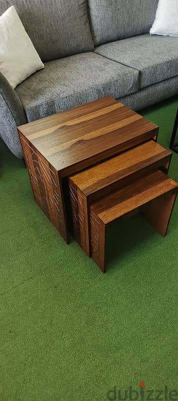 Side  wood tables طاولات موبيليا 1