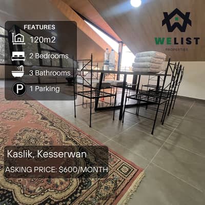 120sqm Apartment for rent in Kaslik  REF: MA25JSK120R