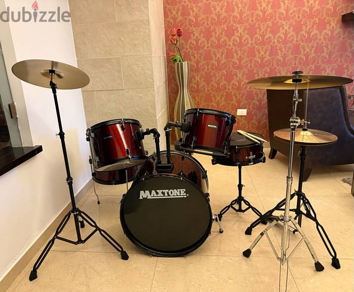 Maxtone DrumSet+SBR crash cymbal+mute pads 1