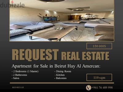 Apartment for Sale in Beirut Hay El American شقة للبيع في حي الاميركان