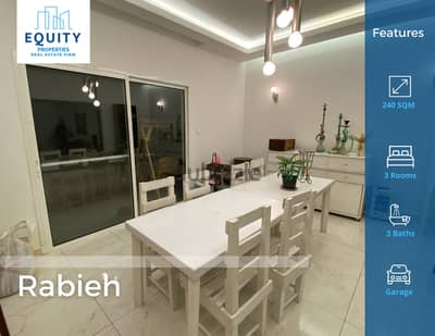 Semi Furnished Apartment for Rent In Rabieh With Sea View #JM151816