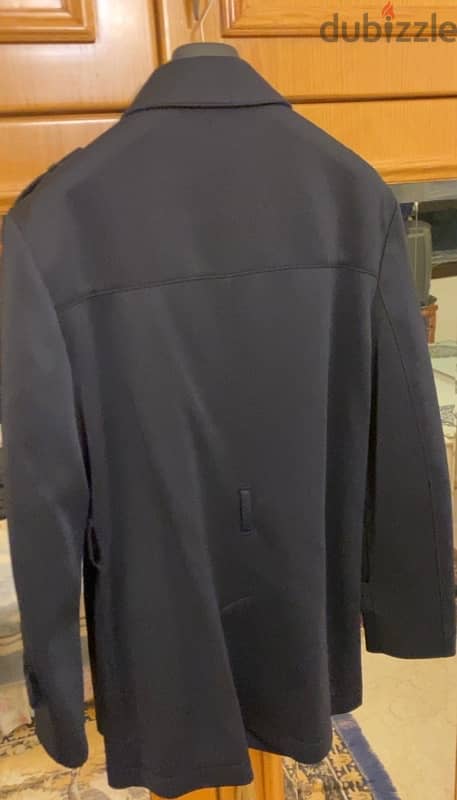 Zara Navy Blue Mini Jacket Size L fits XL New Condition 5