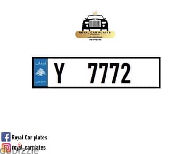 Y 7772       Special car plate number for sale