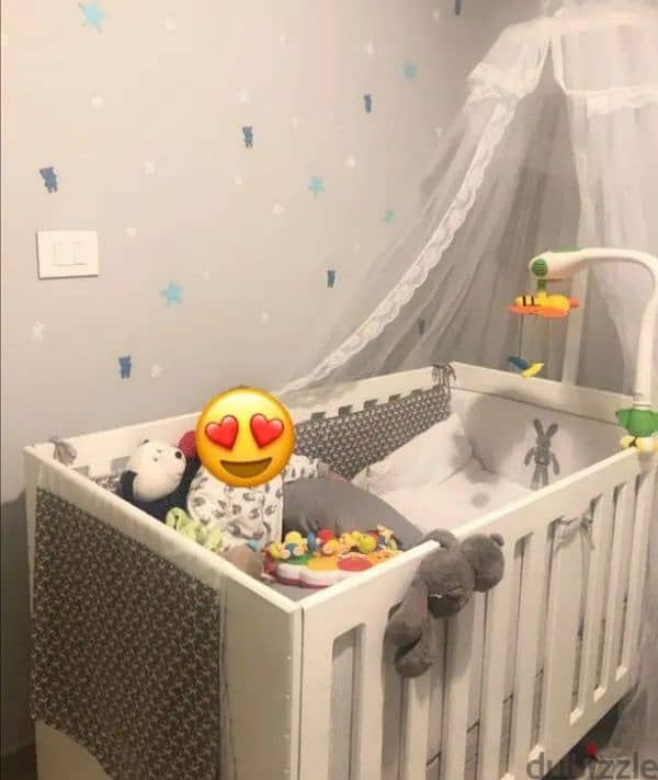 baby crib with mattress and cover 2