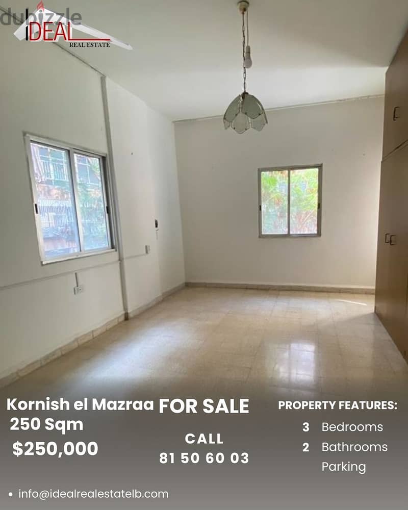 Apartment for sale in Kornish el Mazraa شقة للبيع في كورنيش المزرعة 0