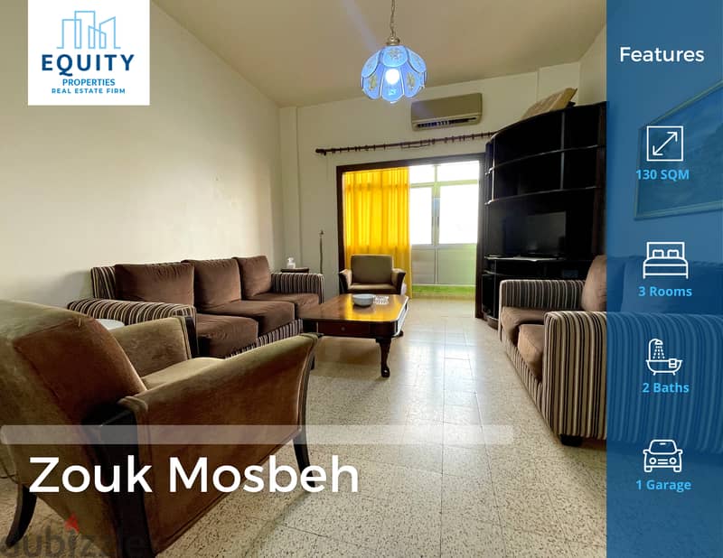 130 SQM Apartment For Sale In Zouk Mosbeh شقة للبيع #RK152025 0