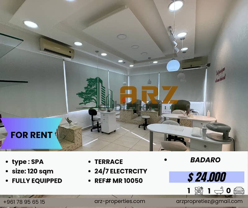 Ref#MR 1050  Title: SPA for rent in badaro 0