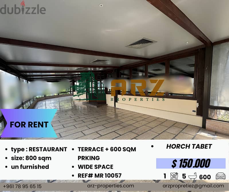 restaurant for rent in horsh tabet Ref#MR 1057 0