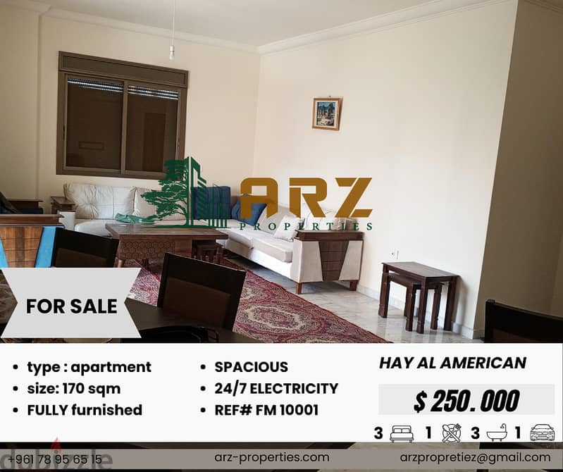 apartment in hay lamrican for sale Ref#FM10001 0