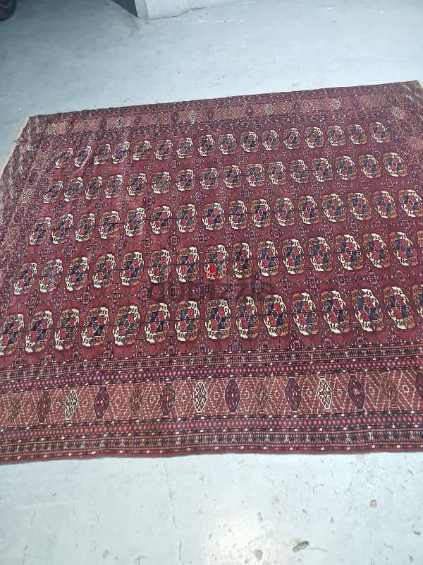 Big Bokhara Carpet, Antique,  سجادة عجمية بخارى مشغولة عاليد 2