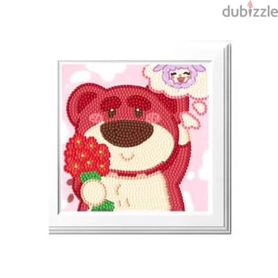 Bear Shaped Diamond Painting Kit With Photo Frame