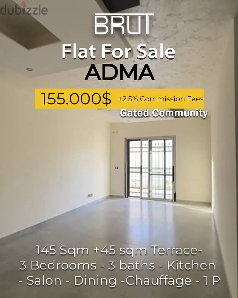 153 sqm + 45 sqm Terrace for sale in Adma - Brand New - HOT PRICE 0