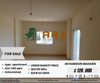 Apartment for sale in Bchamoun madaris with big terrace