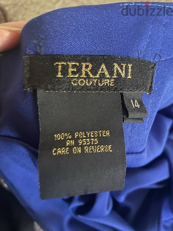 Terani couture blue fancy Dress M 2