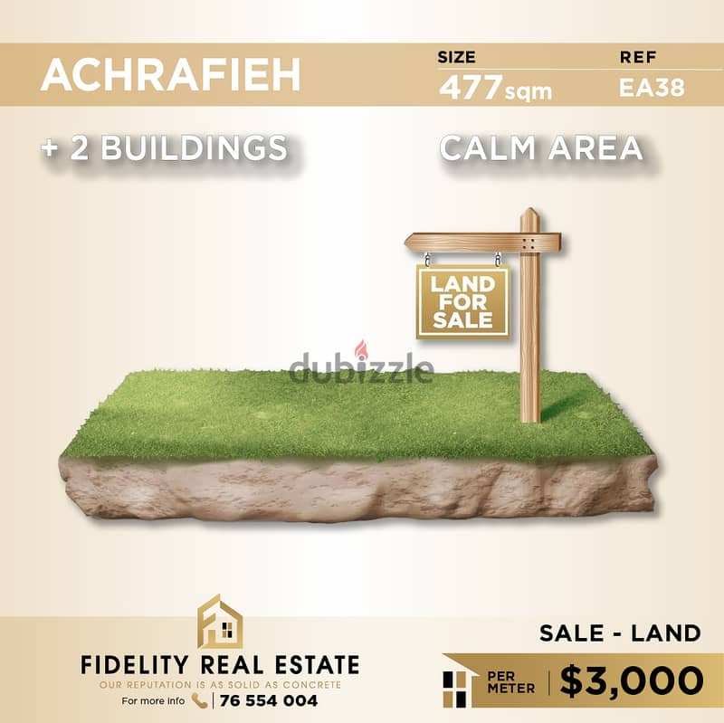 Land for sale in Achrafieh EA38 أرض  للبيع في الأشرفية 0