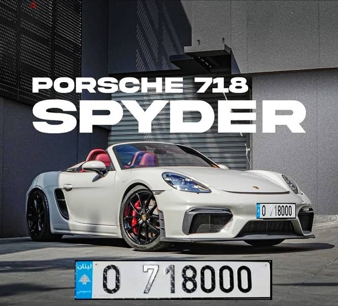 O 718 000 Prosche 718 Spyder 0