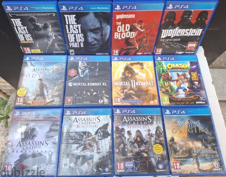 Ps4, Ps3 and Ps2 games. Xbox one/360, ps2,ps3,ps4 consoles 4