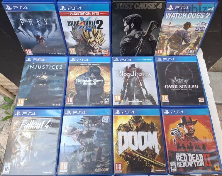 New sealed and used PS4 games. 9