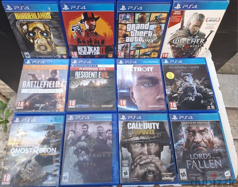 New sealed and used PS4 games. 10