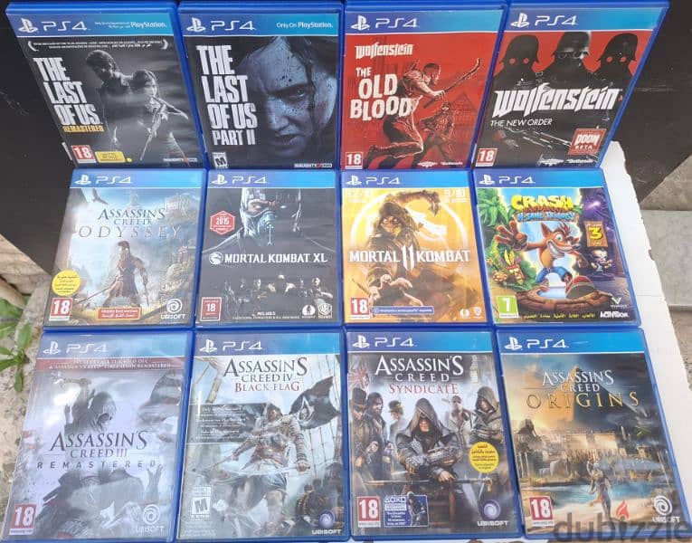 New sealed and used PS4 games. 12