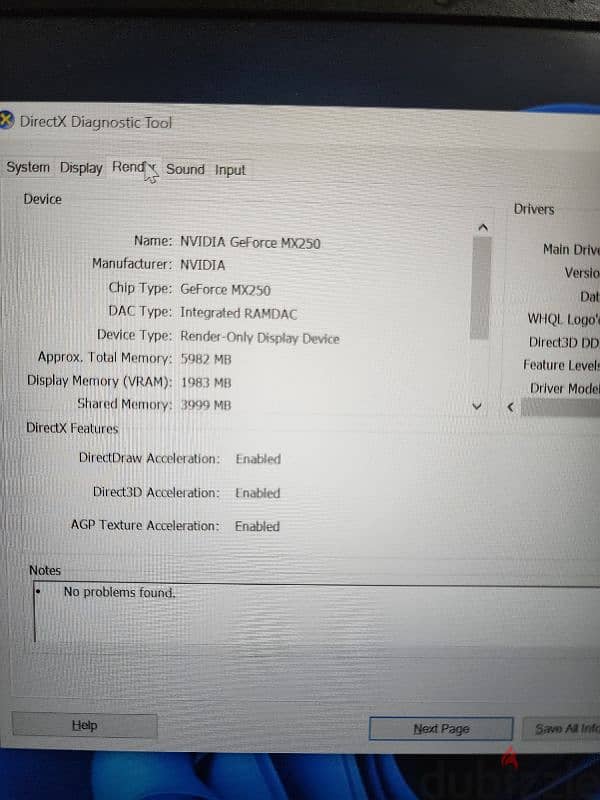 Dell i5 8th /Ram 8 / 256 SSD / 2 NVIDIA 4