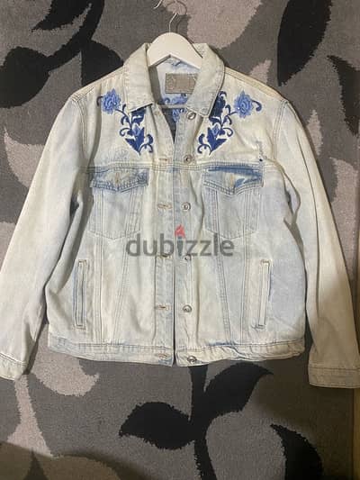 graphic denim jacket