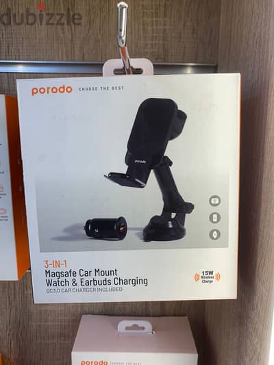 Porodo magsafe car mount PD-3IN1CMT Original & Best offer