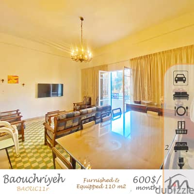 Baochriye | Furnished & Equipped 110m² | 1st Floor | Balcony | Parking