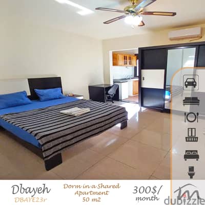 Dbaye | Furnished and Equipped Studio / Dorm / Foyer | Prime Location