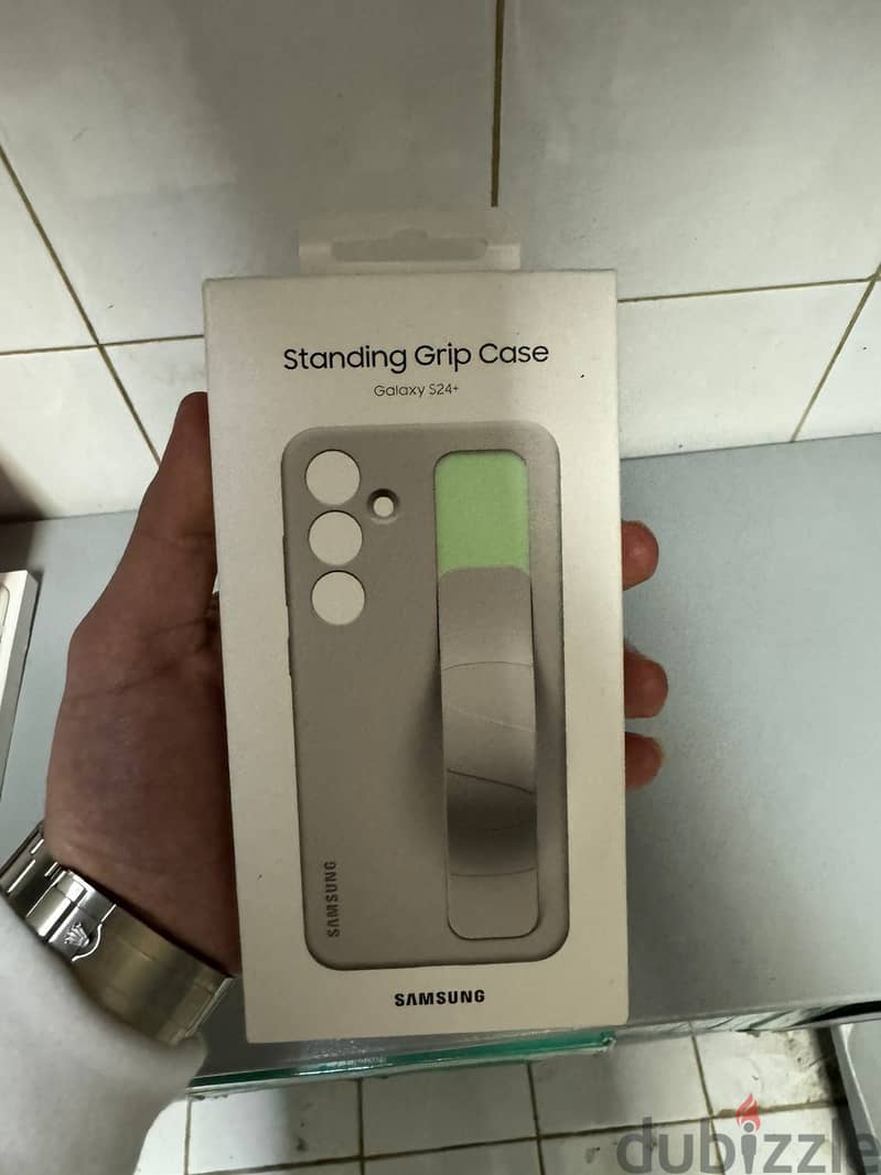 Standing Grip Case Galaxy s24 plus Taupe Exclusive & new offer 0