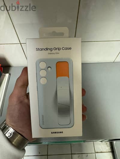 Standing Grip Case Galaxy s24 plus light blue