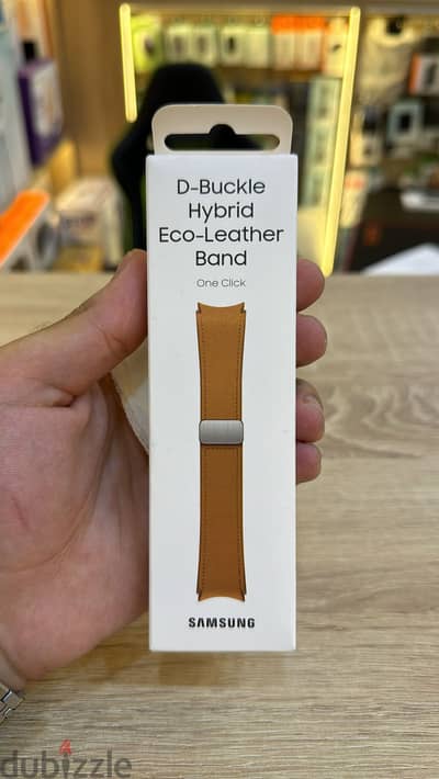 Samsung D-buckle hybrid Eco-leather band camel