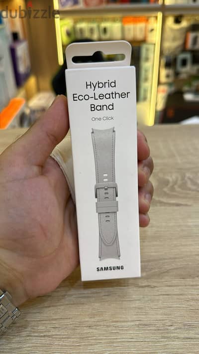 Samsung hybrid Eco-leather band silver Amazing & good offer