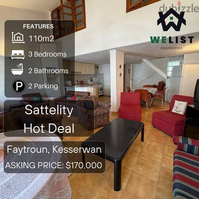 110sqm Chalet Duplex for sale in Sattelity Faytroun  REF: AH25MCFT1101