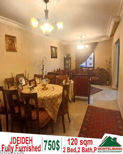 120 sqm Fully Furnished New apartment for rent in Jdeideh !!!