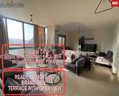 terrace with open view, metn, mansourieh/المنصورية REF#RD114736