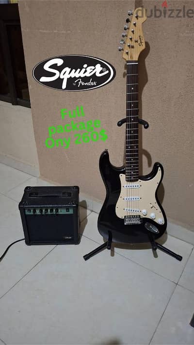 Electric guitar Squier | Stagg amp and Stand