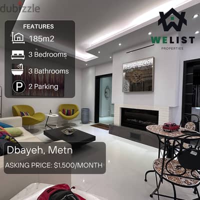 185sqm Apartment for rent in Dbayeh