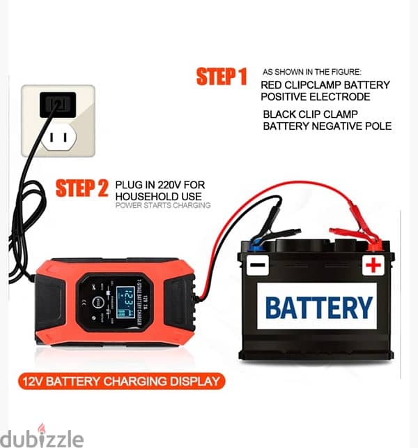 12V 7A 7-Stage Smart Battery Charger FBC1207D (L15 x W8.6 x H6.3)cm 3