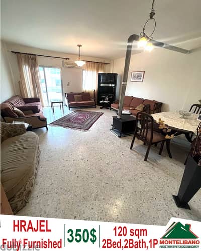 Fully Furnished 120 sqm apartment for rent in Hrajel + Mountains view