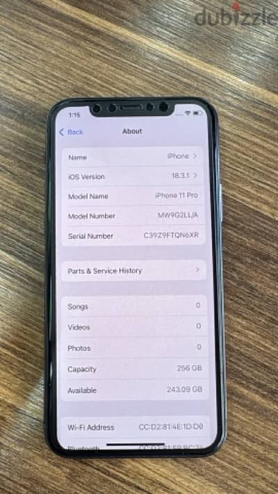 iphone 11 pro 256gb battery 70%