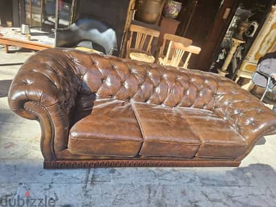 sofa chesterfield genuine leather buffalo