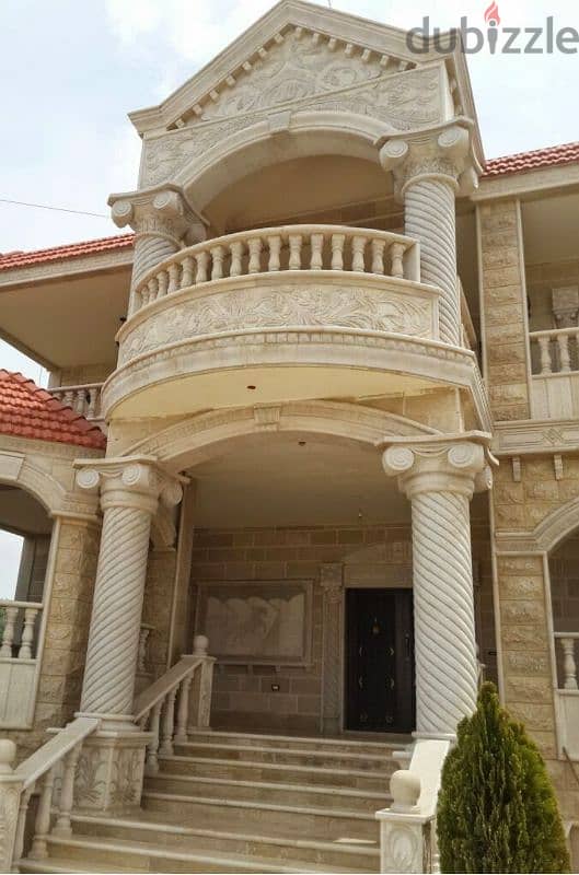 External stone installation تركيب حجر خارجي 1