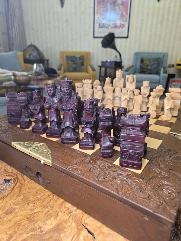 vintage chess board  طاولة شطرنج انتيك 5