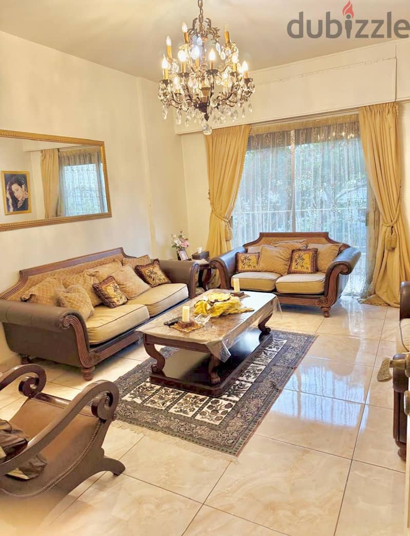 140 SQM Furnished Apartment in Badaro, Beirut with a Peaceful View 0