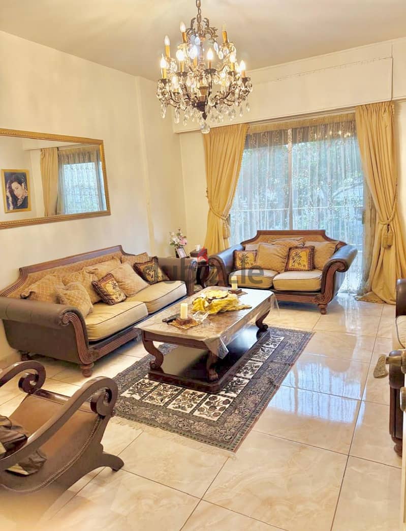 140 SQM Furnished Apartment in Badaro, Beirut with a Peaceful View 0