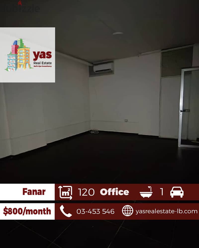 Fanar 120m2 | Office | Rent | High End | Perfect Investment | AA/NER | 0