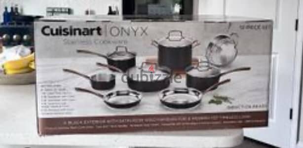 Cuisinart set of 12 onyx and stainless tryply